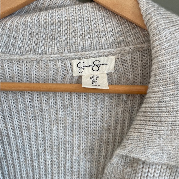 Jessica Simpson Cream Ribbed Cardigan - Picture 2 of 3